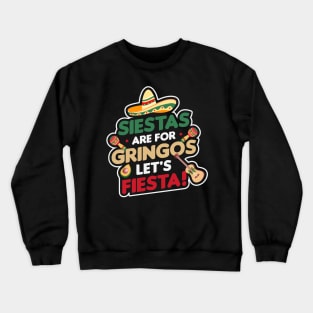 Cinco De Mayo Fiesta Gringos Mexican Guitar Sombrero Mango Crewneck Sweatshirt